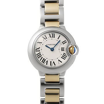 カルティエ バロンブルー ドゥ カルティエ 28mm W69007Z3 シルバー レディース 時計 【中古】【wristwatch】
