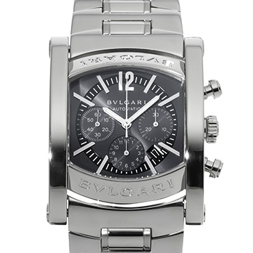 ブルガリ アショーマ クロノグラフ AA44SCH ブルーグレー メンズ 時計 【中古】【wristwatch】