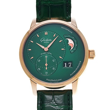 グラスヒュッテ オリジナル パノマティックルナ 1-90-02-23-35-61 グリーン メンズ 時計 【中古】【wristwatch】