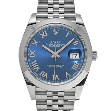 ロレックス デイトジャスト 41 126300 アズーロブルー メンズ 時計 【中古】【wristwatch】