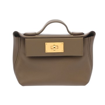 エルメス 24/24 MINI エトゥープ エバーカラー/ヴォースイフト レディース バッグ 【中古】【bag】